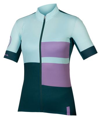 Maillot Manches Courtes Endura FS260 Femme Bleu / Violet