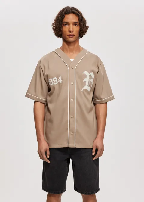 T-shirt honkbal jersey bruin (TAU.D)