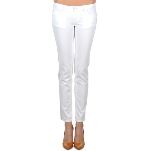 Calvin Klein Jeans - JEAN BLANC BORDURE ARGENTEE - Blanc