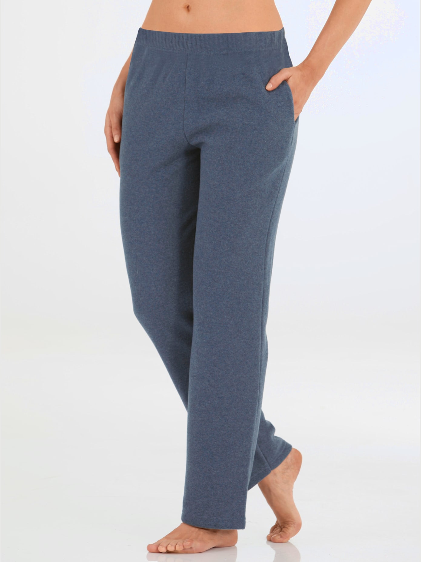 Pantalon en flanelle taille élastique