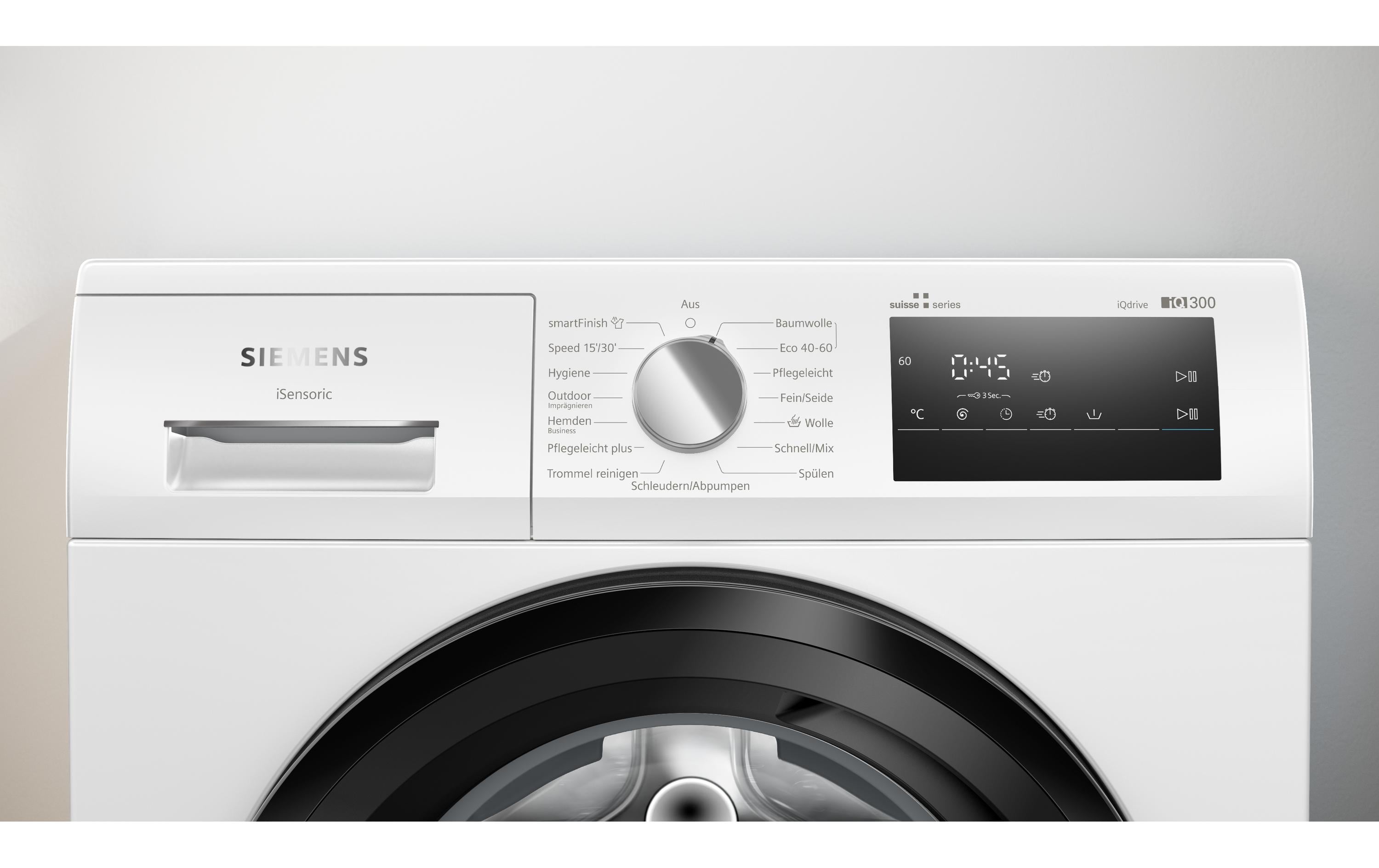 Waschmaschine WM14N193CH Links<br>Frontlader mit 8 kg Ladekapazität