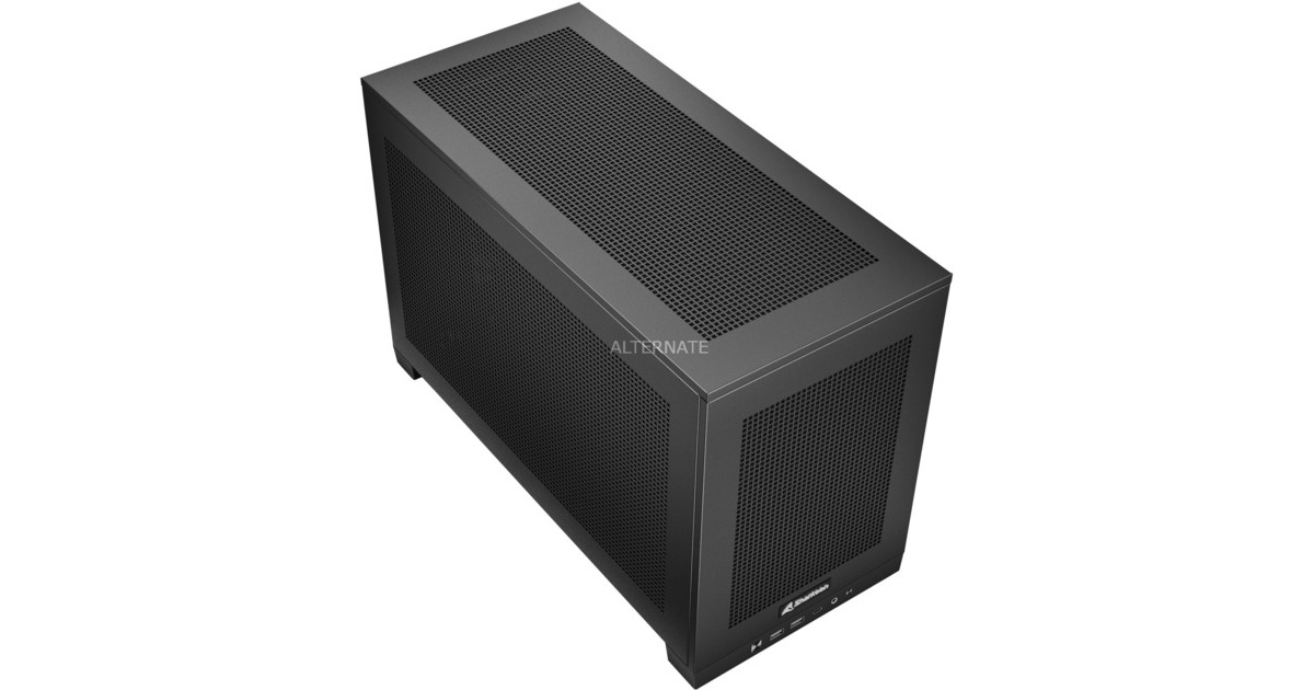 SharkoonRebel C20 ITX mini tower behuizing  (Zwart | 2x USB-A | 1x USB-C)