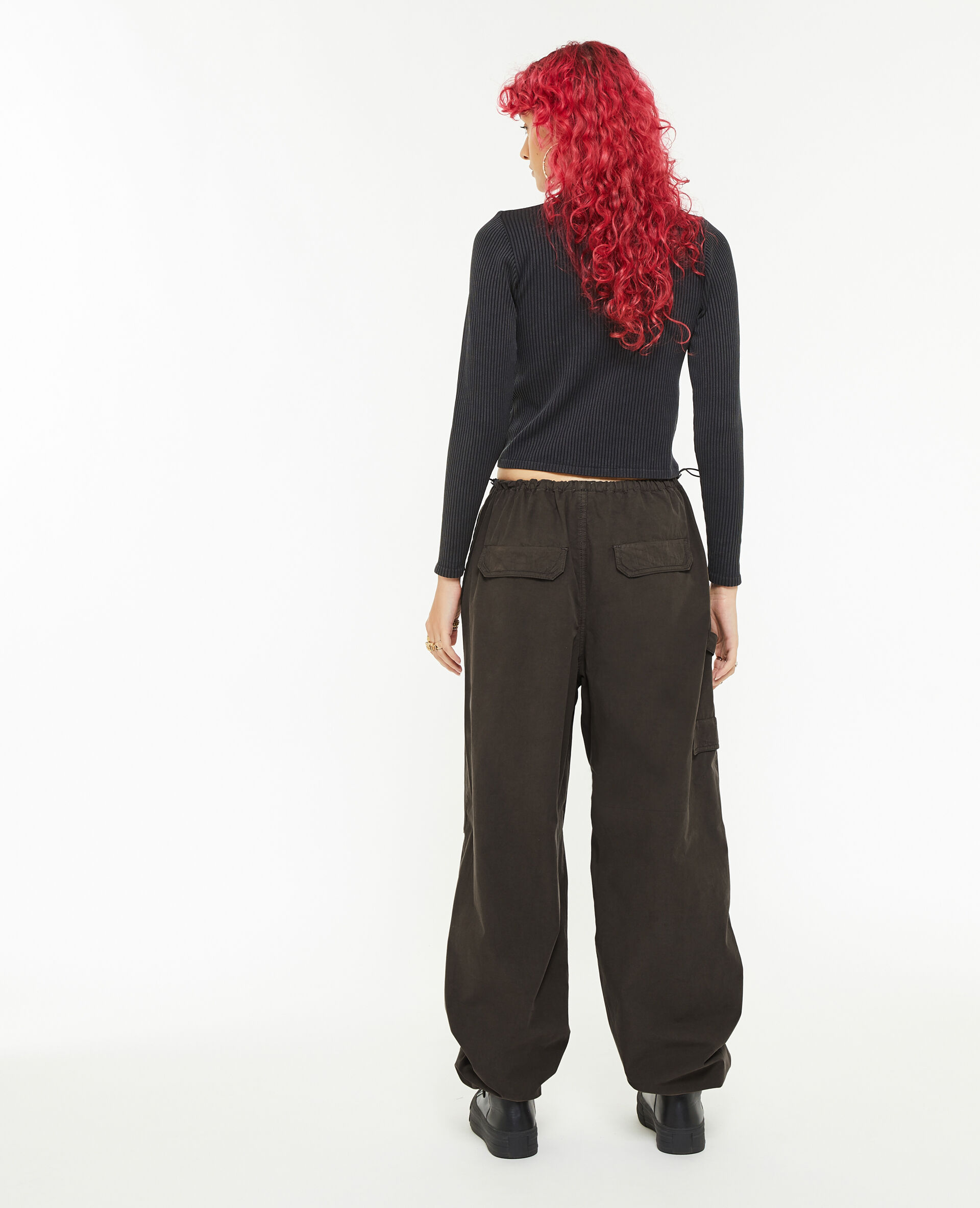Pantalon parachute - Vert kaki