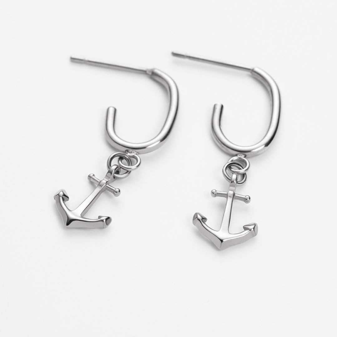 Paul Hewitt Anchor II Creolen Marinium Ocean Steel Silbrig