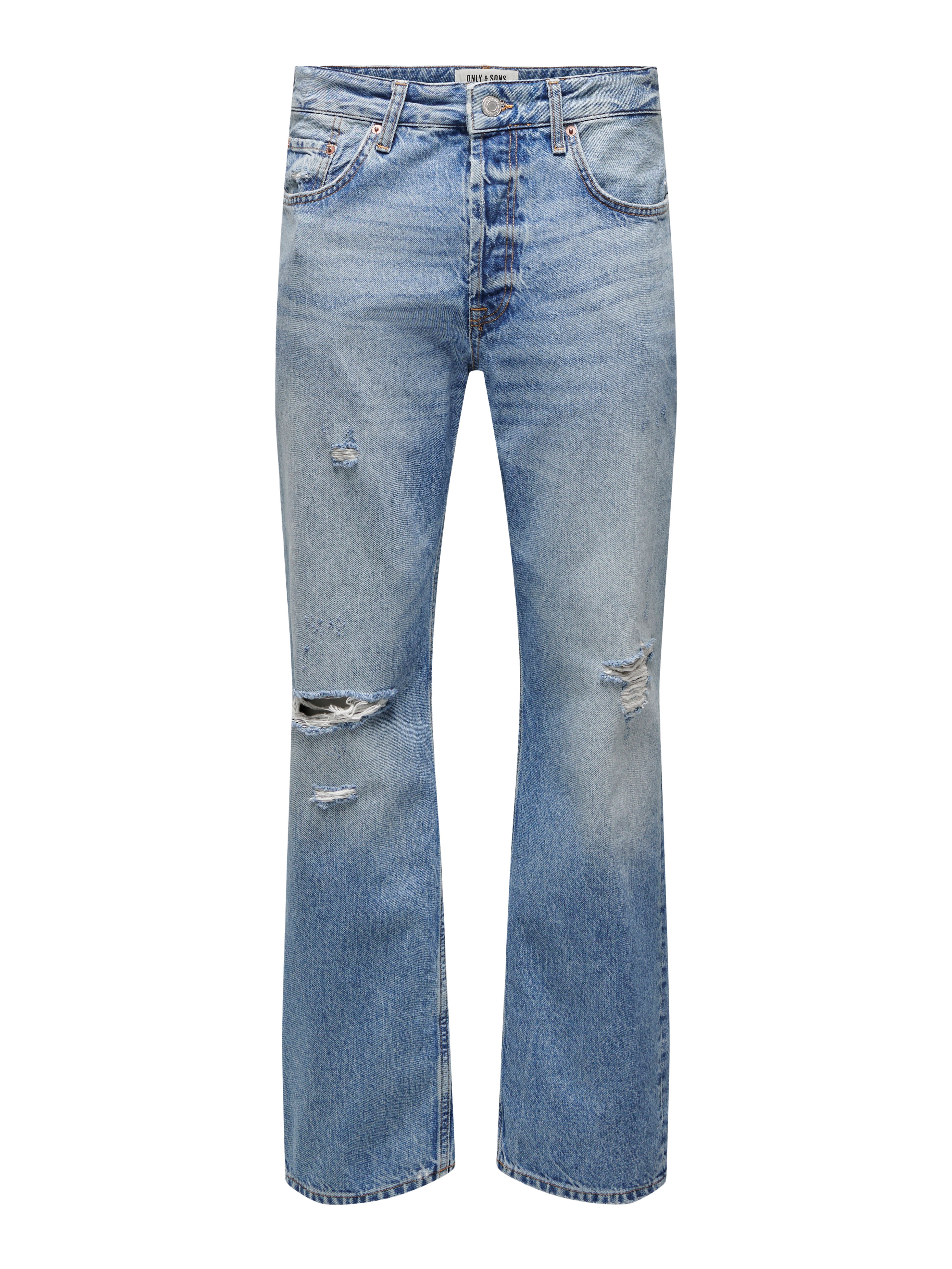 ONSEDGE Mid Rise Gerade geschnitten Jeans Light Blue Denim