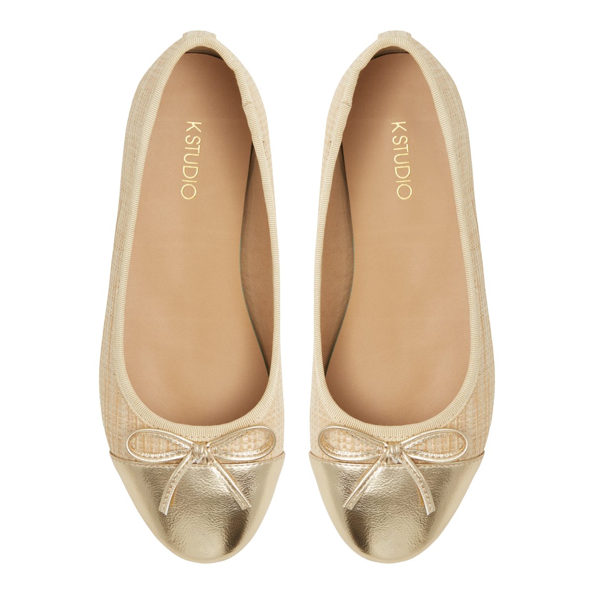 K STUDIO-Nilassi-Ballerine - Talon plat - Naturel