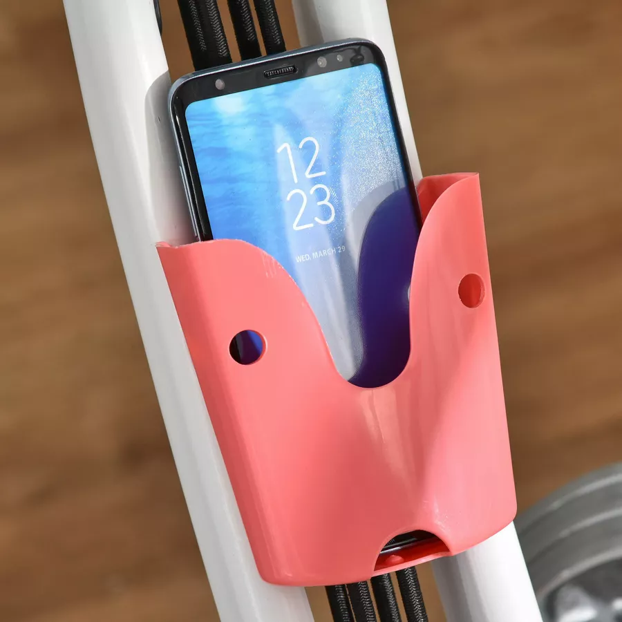 HOMCOM Fahrradtrainer mit LCD Display rosa, weiß