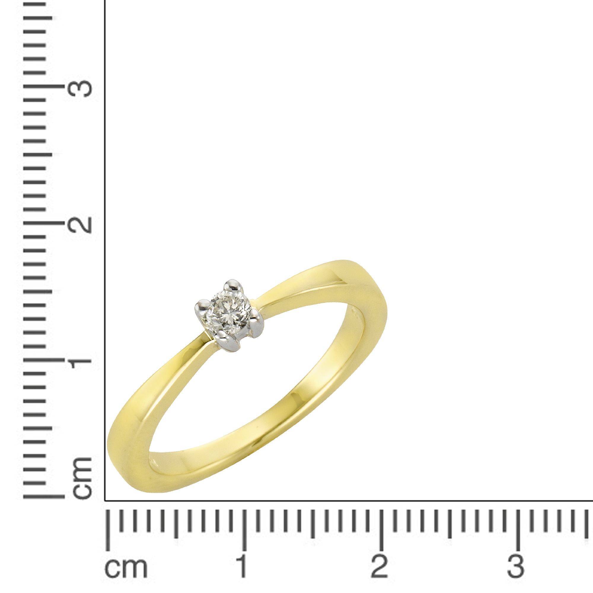 Diamonds by Ellen K. Ring 375/- Gold Brillant 0,10ct.
