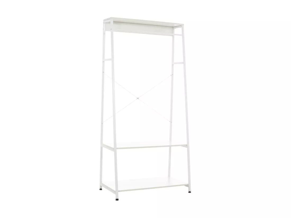 Portant à vêtement - Bois - 80 x 44 x 167cm - Blanc - Luton
