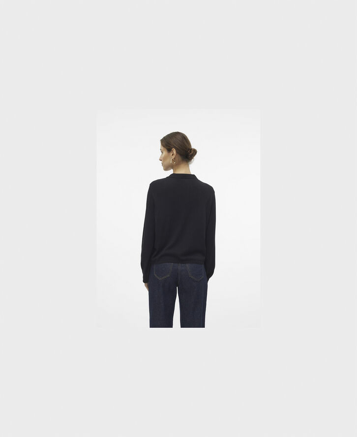 Vero Moda VMLENNY LS POLO SHIRT VMA Black