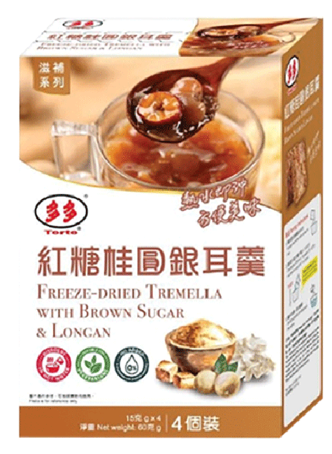Torto Gevriesdroogde Tremella met Bruine Suiker en Longan 60g
