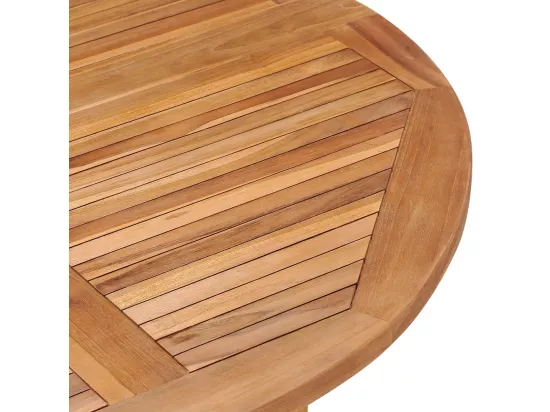 Table à dîner de jardin pliable Ø110x75 cm Bois massif de teck