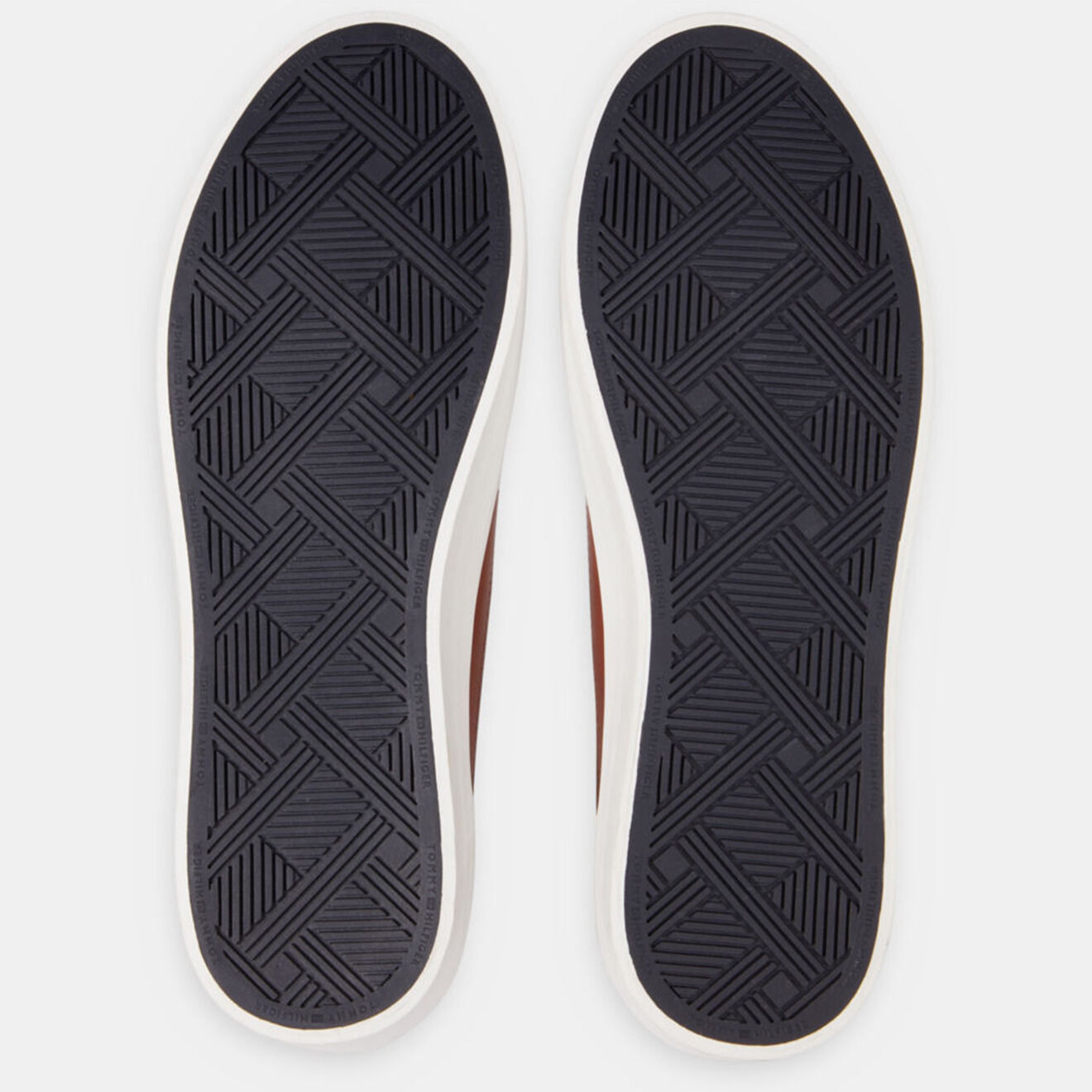 Tommy Hilfiger Baskets en Cuir Vulc Prem cognac