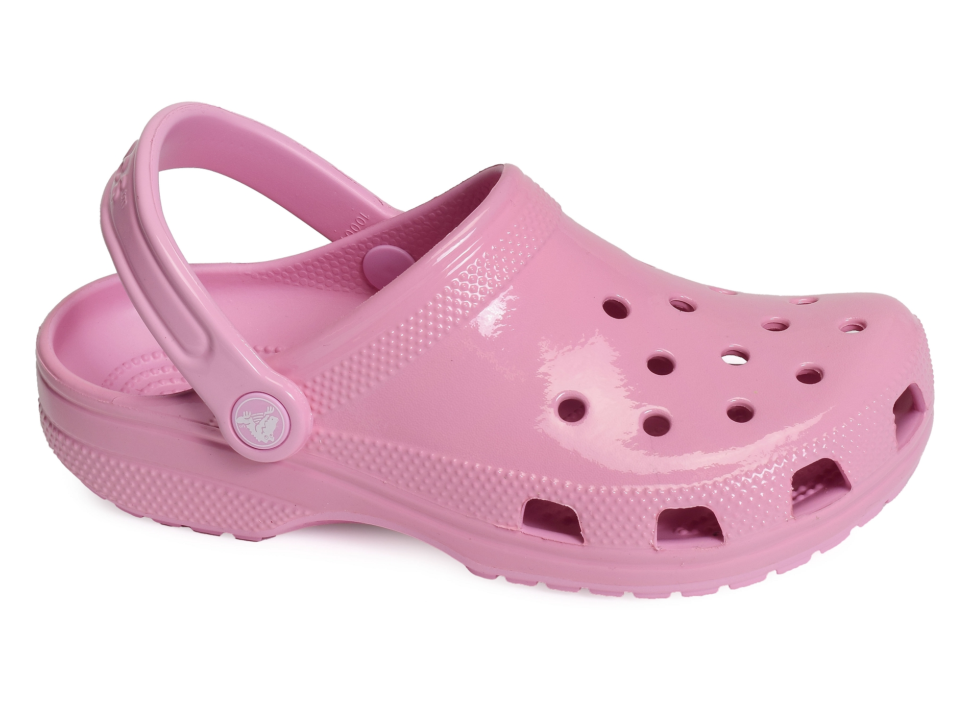 Classic high shine clog verni rose