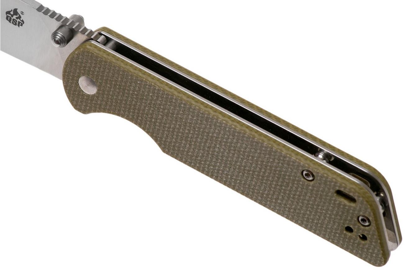 QSP Knife Parrot QS102-G Light Green Micarta, zakmes