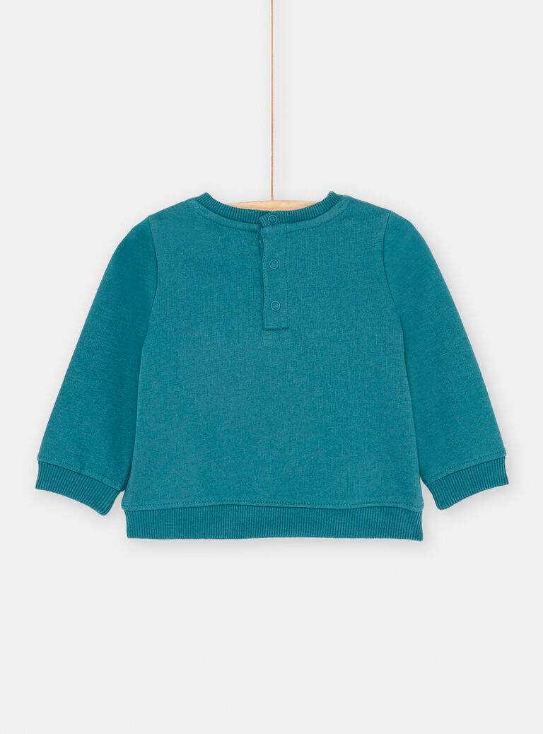 Sweat-shirt vert bouteille bébé garçon