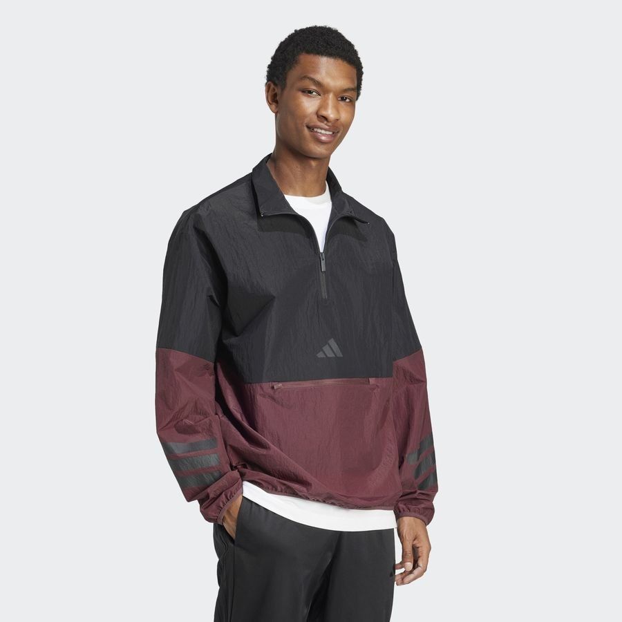 Adidas Sweat-shirt toile demi-zip 3 bandes Future Icons