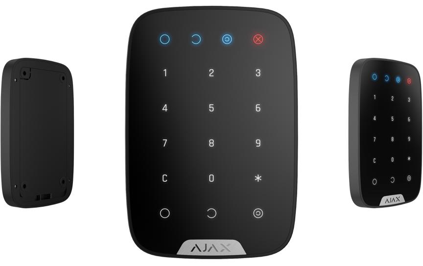 Bedienteil Baseline KeyPad Jeweller Schwarz<br>Tastenfeld mit Wandhalterung
