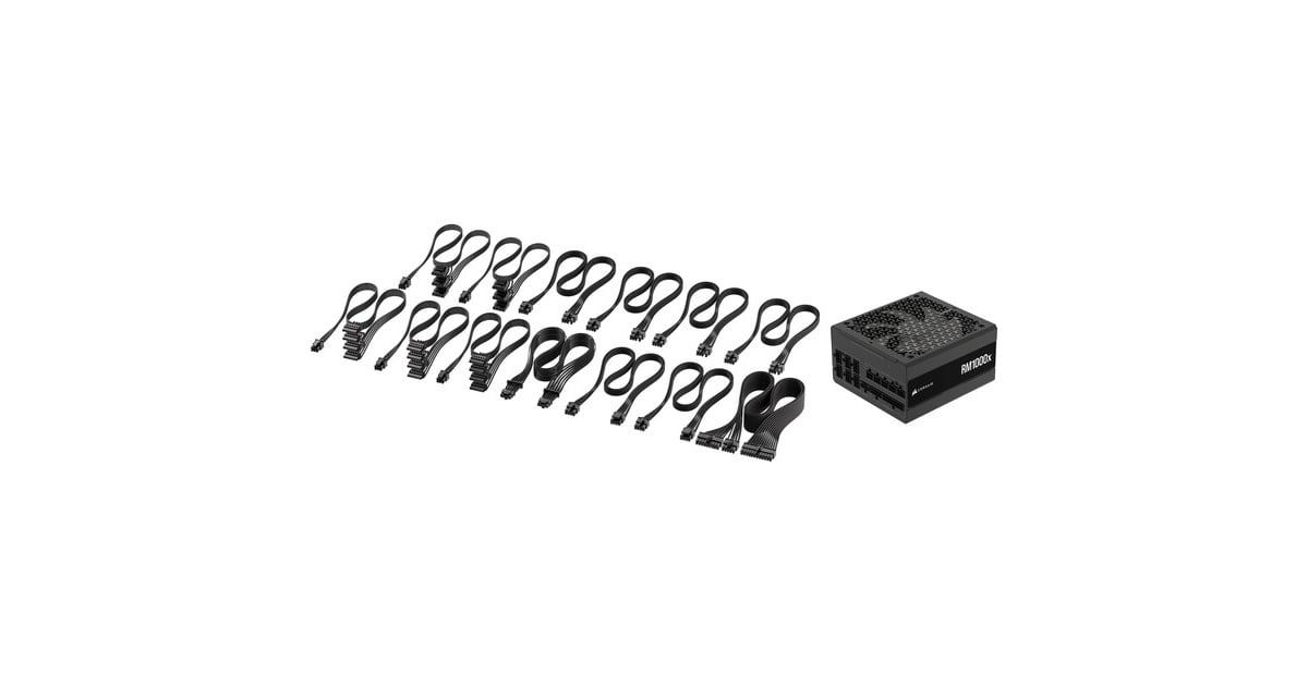 CorsairRM1000x modulaire 1000 watt voeding   (Zwart, 1x 12V-2x6, 4x PCIe)
