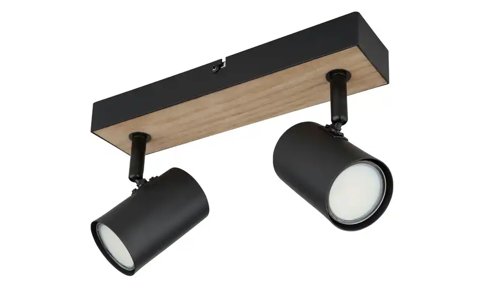 Deckenstrahler 13,5 cm 6 cm 2-flammig 26 cm Schwarz, matt