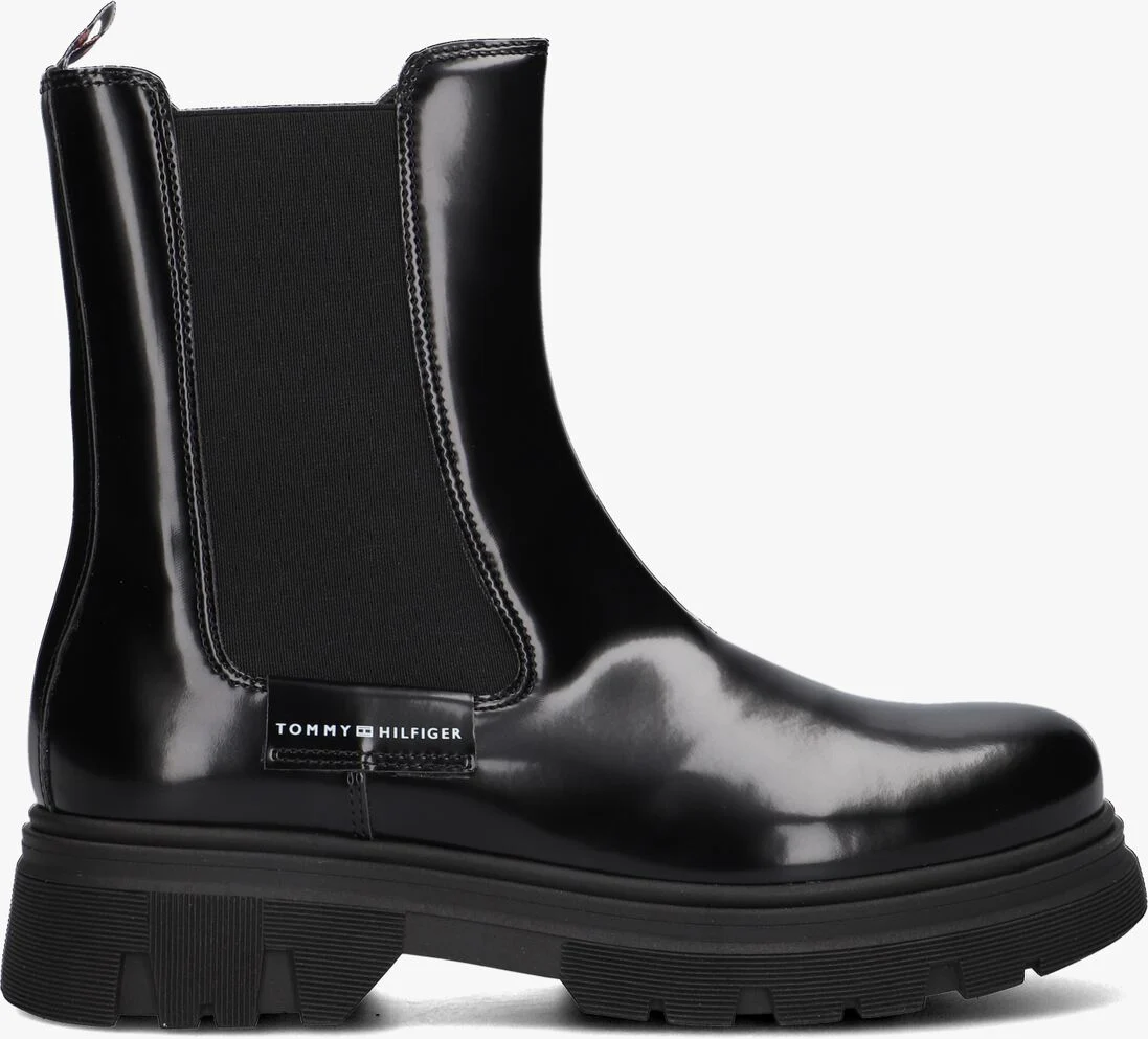 TOMMY HILFIGER zwarte tommy hilfiger chelsea boots chelsea boot