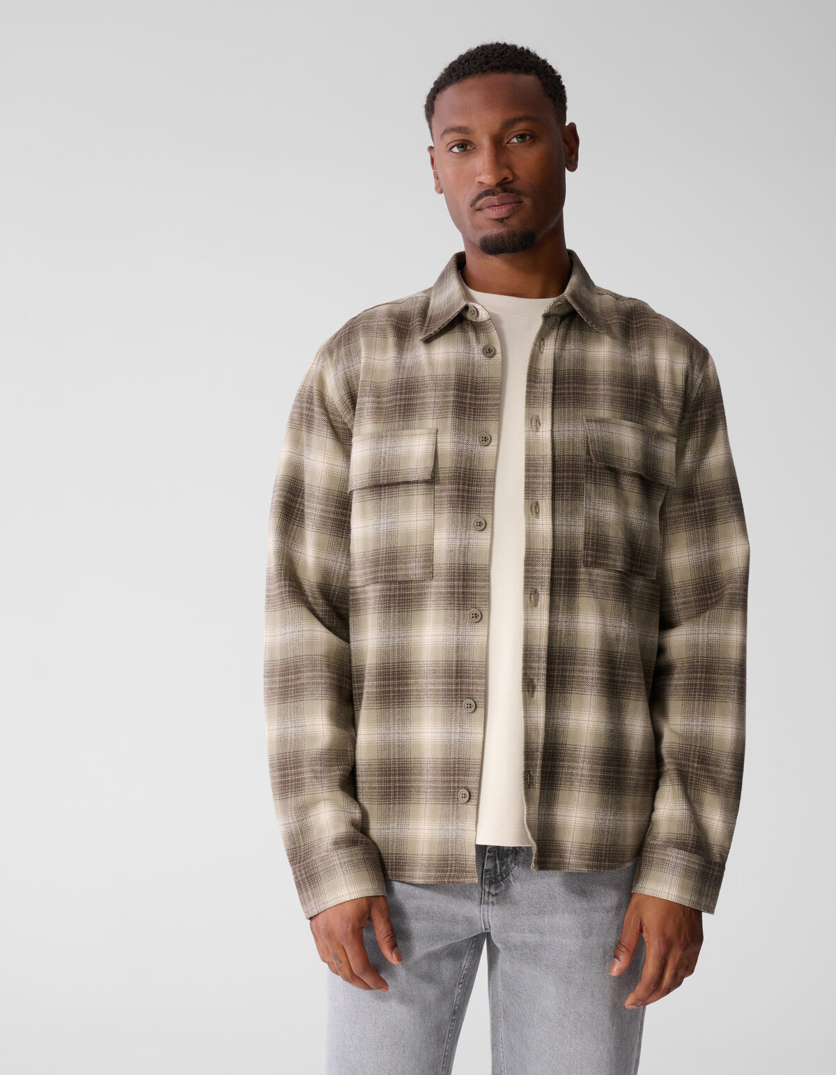 Check Overshirt Groen