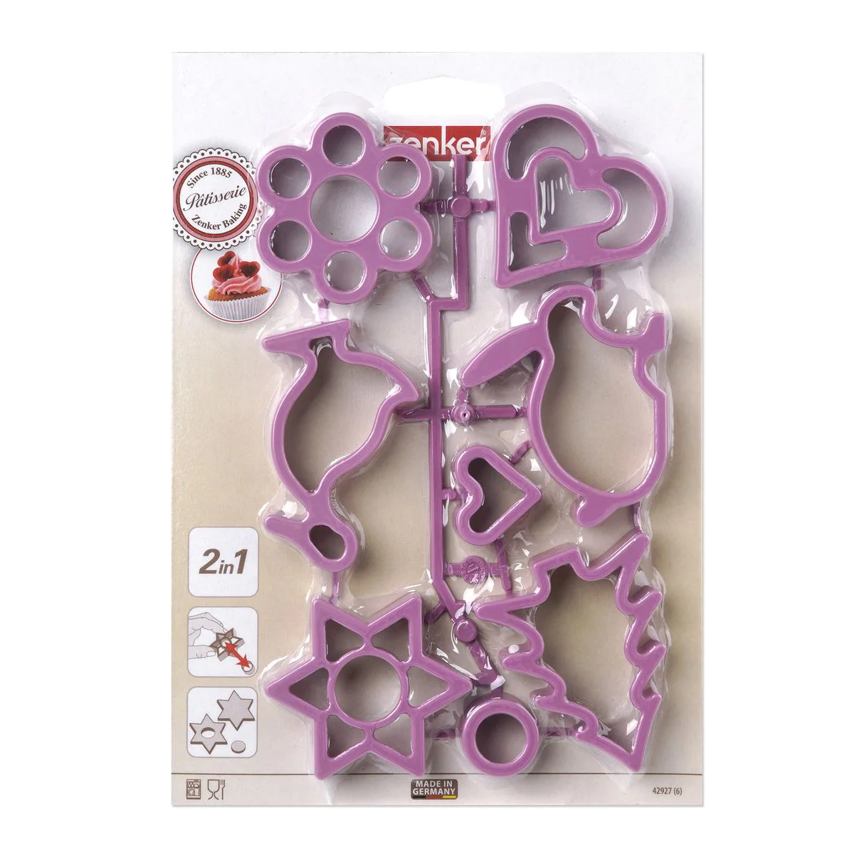 Lot de 8 emporte-pièces pour biscuits Linzer Sweet Sensation Zenker