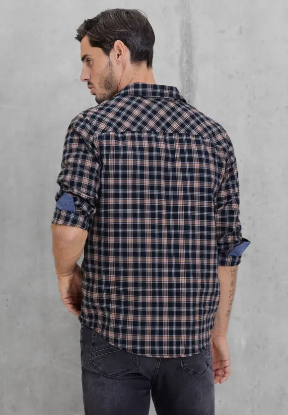 Hemd mit Karomuster - deep navy blue