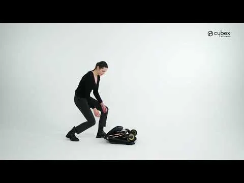 Cybex Poussette Coya - Cadre noir mat avec siège noir sépia
