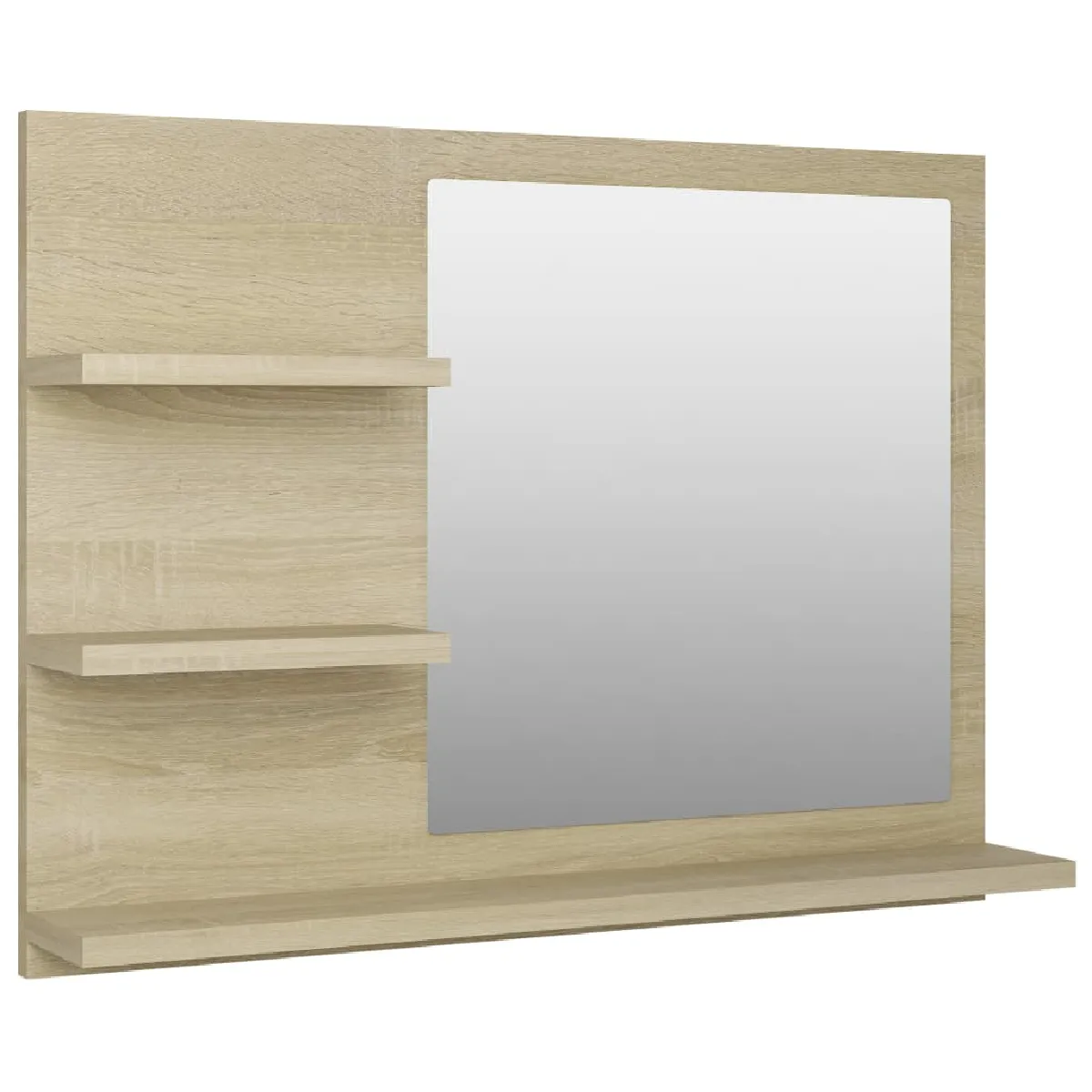 vidaXL Miroir salle de bain - Chêne sonoma