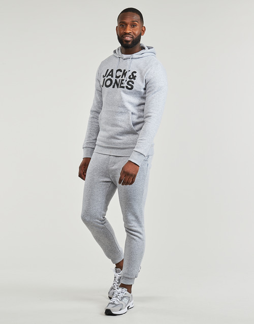 Jack & Jones - JJECORP LOGO SWEAT HOOD - Gris