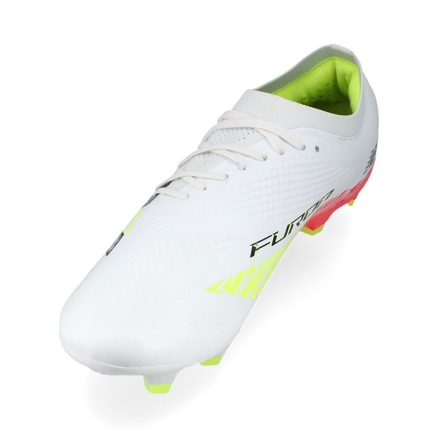 New Balance Furon V8 Pro FG Flash Point - Blanc/Rouge/Argenté