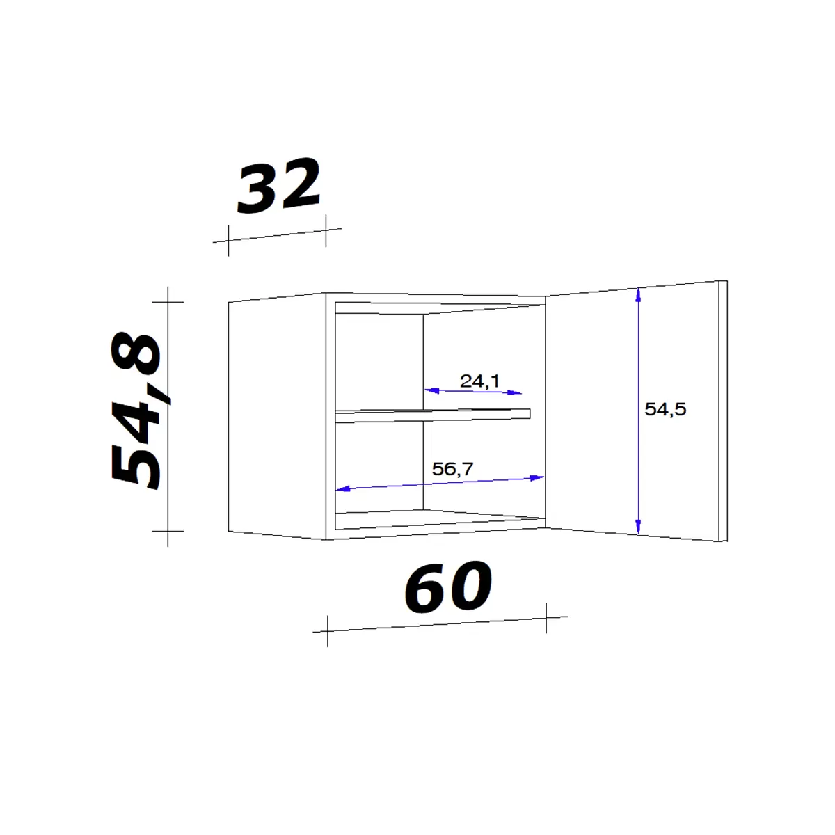 Küchenoberschrank Samoa H 60 Best Price weiss,Eiche