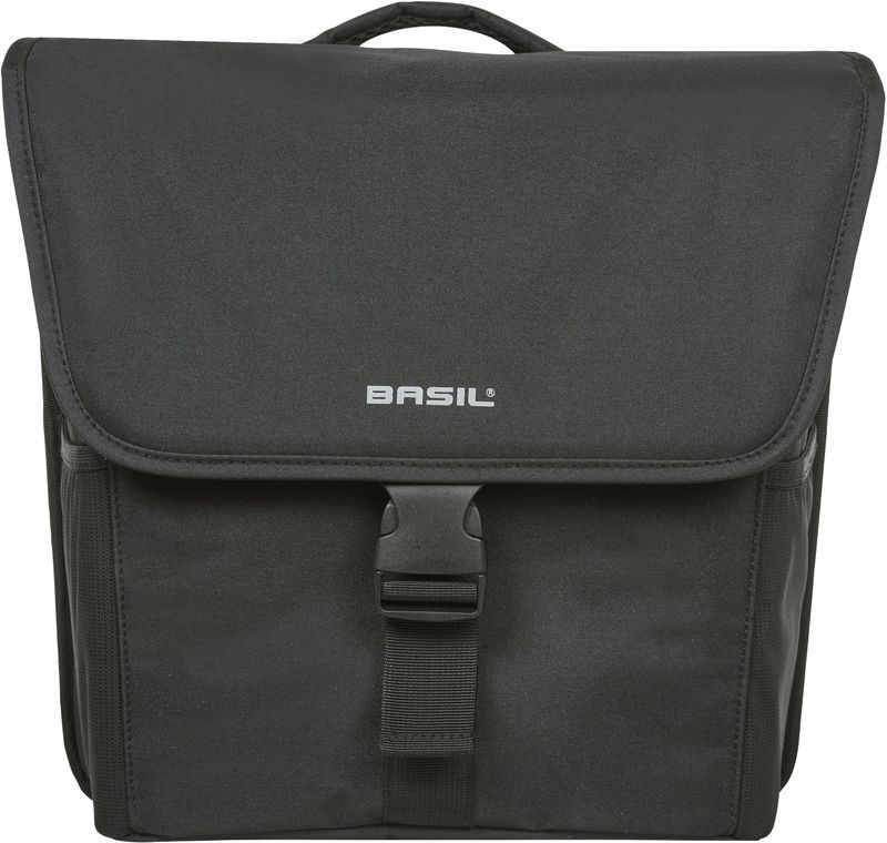 BASIL GO-DOUBLE BAG MI - Dubbele Fietsta - Zwar - 32 - Geschikt Voor MIK Systeemdragers/Carrierplates