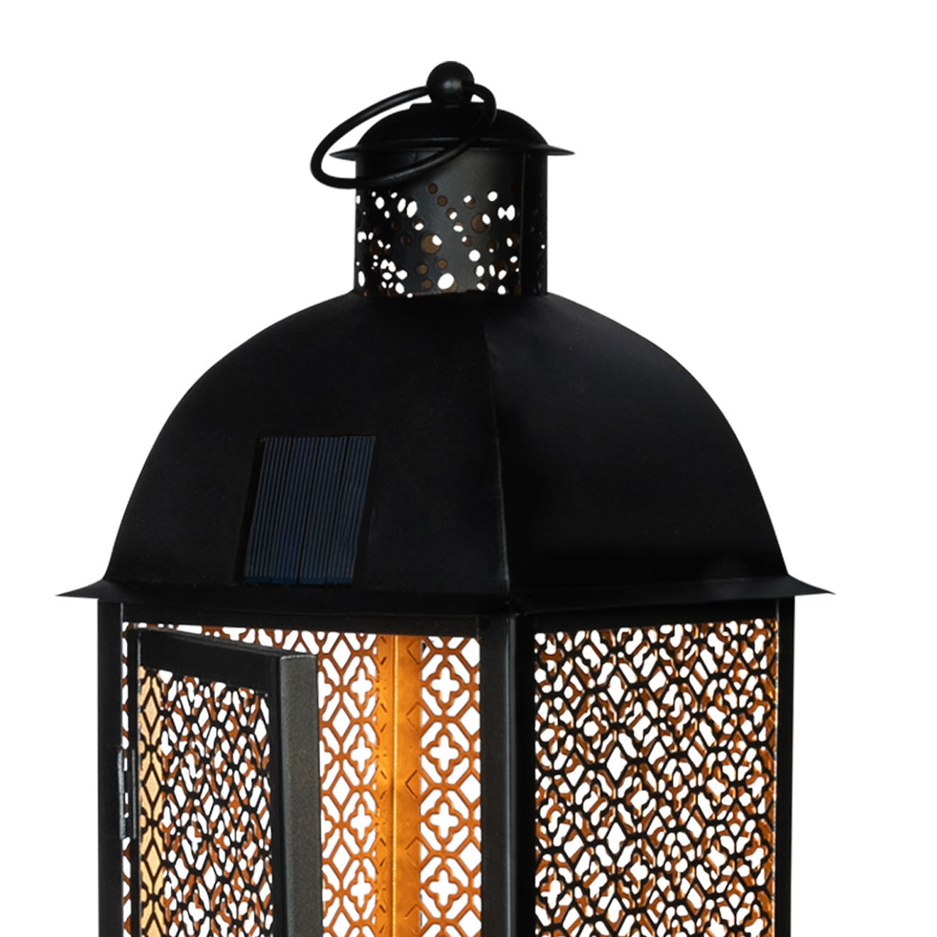 Pratik Garden Lanterne solaire marocaine noire - 15.5x15.5x43  cm