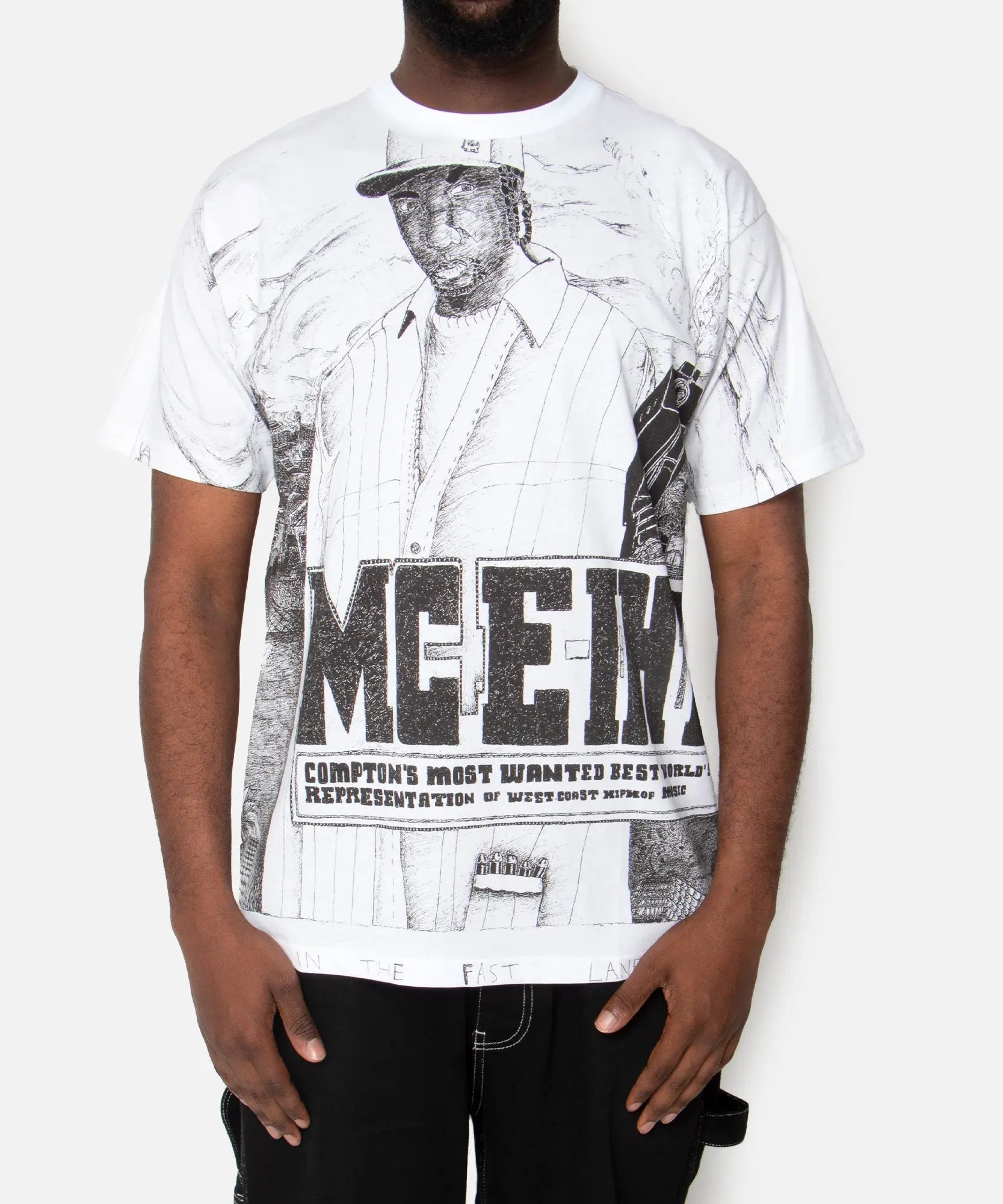 Patta x Outsiders Gallery Livin In The Fast Lane T-Shirt (White)