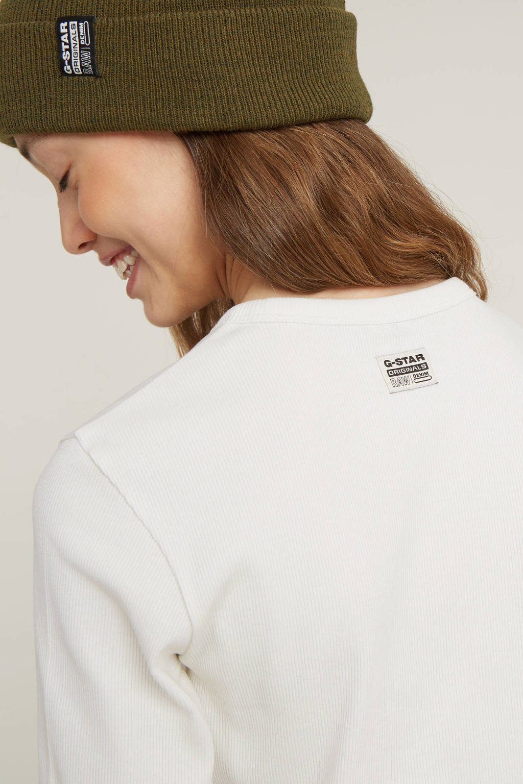 G-STAR cropped longsleeve ecru