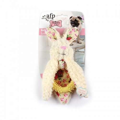 Coelho de pelúcia estilo shabby chic da All for Paws para cães