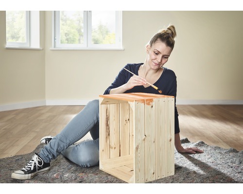Buildify houten fruitkist, middelgroot, onbehandeld, 44x28x33 cm