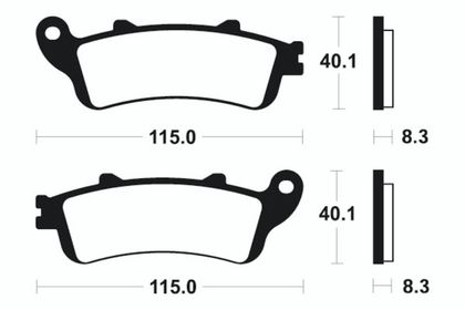 Plaquettes de freins Tecnium Maxi Scooter métal fritté - MSS235