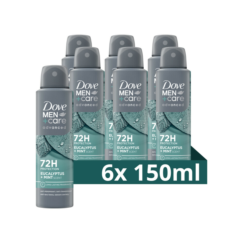 6x Dove Deodorant Men+ Care Eucalyptus + Mint150 ml