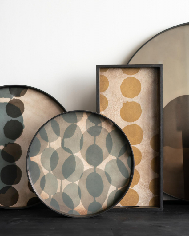Ethnicraft Layered Dots dienblad slate Ø61
