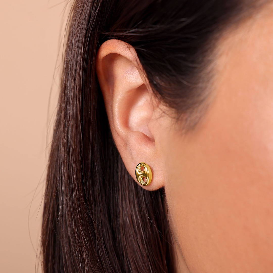 Ohrstecker 750/18 K Gelbgold 8mm