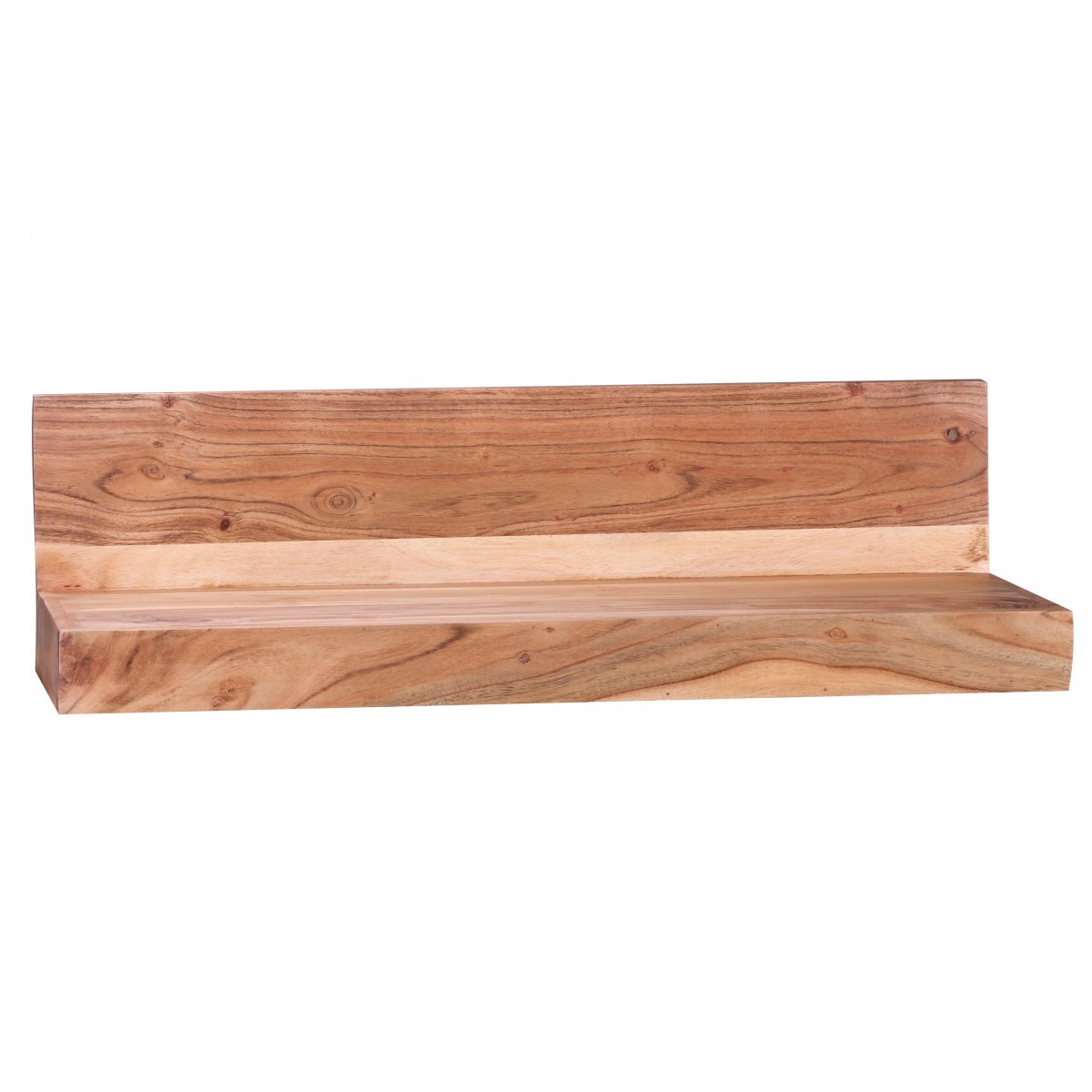 Wandregal - klar lackiert - Akazie massiv - 60 cm breit