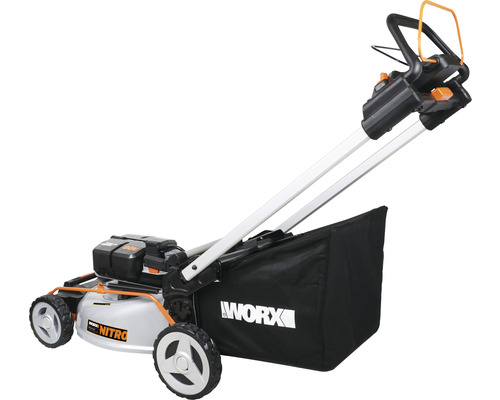 WORX Nitro 80V (4 x 20V) 51cm WG761E accu grasmaaier, borstelloze motor, incl. 4 x 4Ah accutank