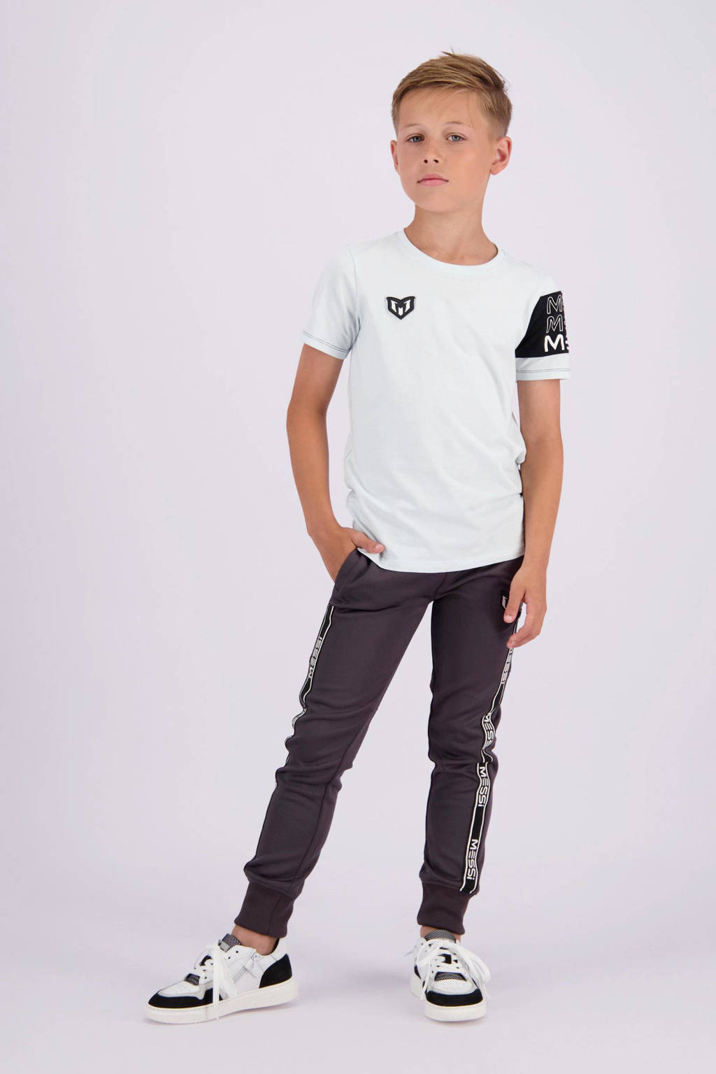 Vingino T-shirt Jumal met logo lichtblauw