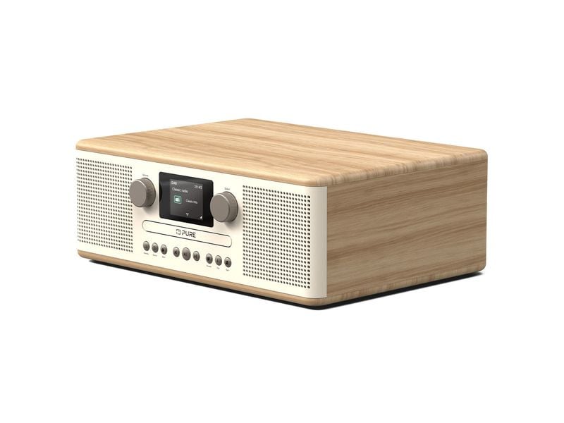 Pure DAB  Radio Classic C-D6 Eiche/Weiss DAB  Radio mit CD-Player
