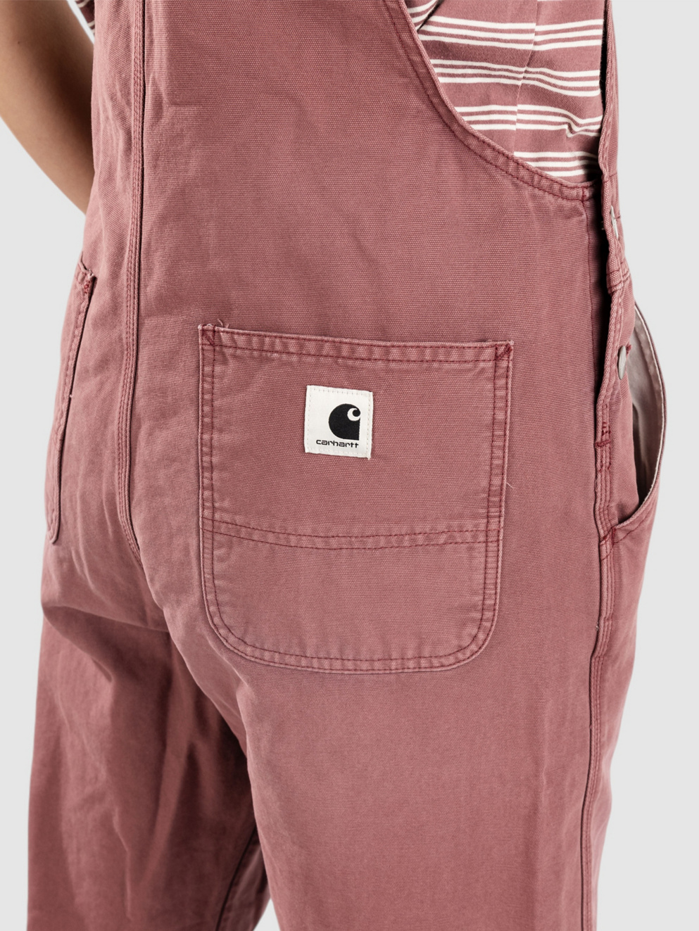 Carhartt WIP Bib Overall Straight Dungarees dusky pink/stone canvas