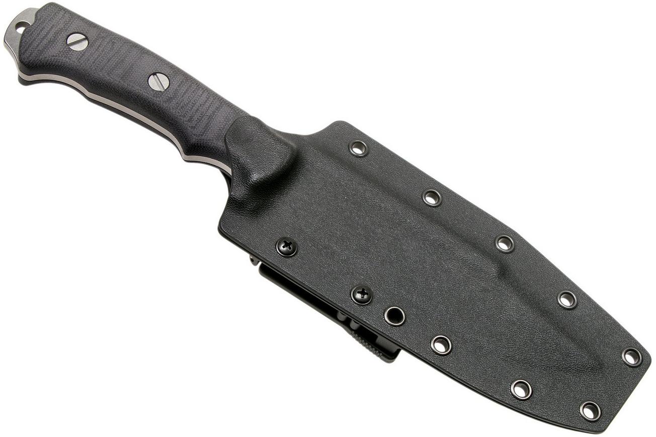 Rick Hinderer Fieldtac 6” Harpoon Spearpoint Stonewash Black micarta survivalmes