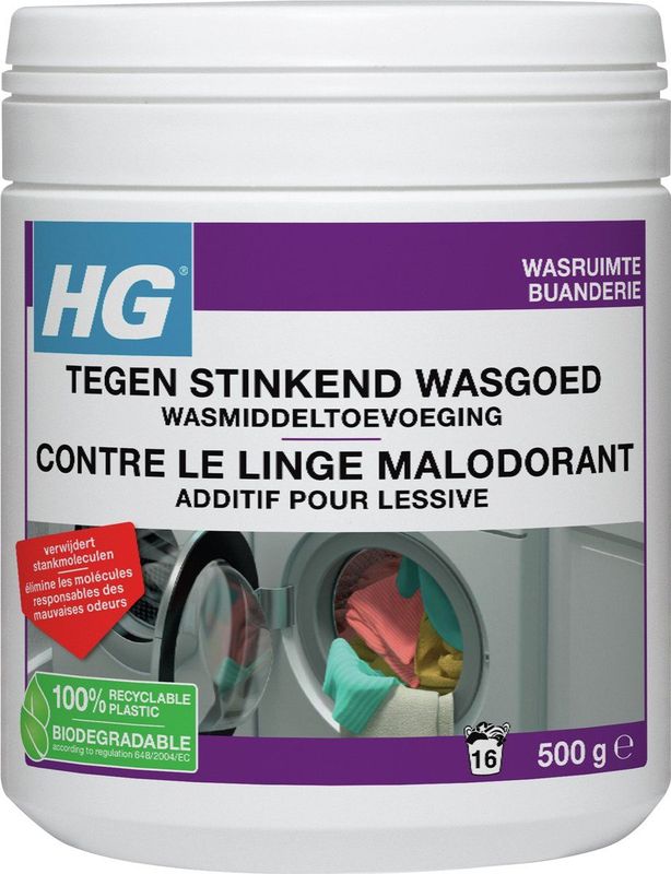 HG tegen stinkend wasgoed wasmiddeltoevoeging 500gr